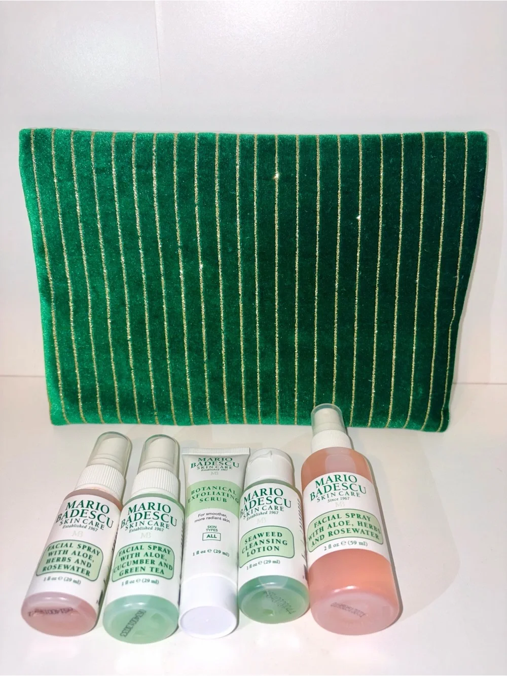 Mario Badescu Skincare Regimen Set and Clutch / Travel Case